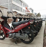 Nouvelle moto Cub rouge de style rétro 110cc LC-110CC-003, économique en carburant, durable, vitesse maximale >80 km/h, pour les marchés africains et sud-américains