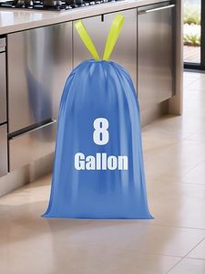 HuamaohengchunUltra Strong Drawstring Trash Bags,8 Gallon,Fragrance Free,<b>Small</b> Garbage Bags 10 pcs Blue - Product Image 5