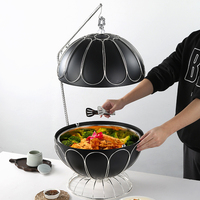 Nouveau réchaud à buffet suspendu en forme d'œuf de 8 L, ensemble de buffet pour hôtel, fête, mariage, ensemble de réchaud à buffet pour la restauration, réchaud à buffet