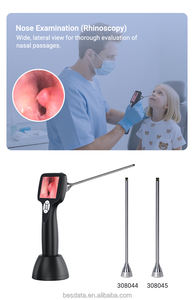 BESDATA Otoscope médical professionnel HD, instrument vidéo clinique, procédures chirurgicales ORL, petit écran LCD de 3 pouces pour les yeux, le nez et la gorge - Product Image 4
