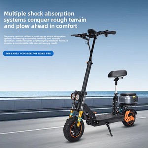 Scooter Plegable de Litio de 1000W y 10AH Exclusivo para Comercio Transfronterizo, con Asiento para Adultos, Doble Suspensión, Alcance Digital de 40-60km, S7-7H-10 1000W Moto - Product Image 2