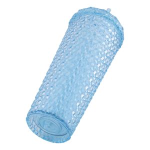 Vaso de Plástico con Tachuelas de Diamantes de 24 oz, Taza para Café Helado con Pajita <span class=keywords><strong>y</strong></span> Tapa, Vaso de Viaje Mate de Doble Pared para Boca Ancha - Product Image 3