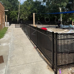 Offerta Speciale: Pannelli per Recinzione in Ferro Battuto Neri, Ecologici e Durevoli, Altezza 6 Piedi, Senza Scavo, per Sicurezza Domestica Moderna - Product Image 5