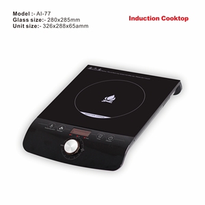 Placa de Inducción Portátil de un Solo Quemador, Placa Eléctrica con Control de Perilla y Pantalla LED, Cocina de Inducción de Sobremesa para el Hogar - Product Image 3