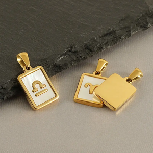 Collana <span class=keywords><strong>zodiacale</strong></span> all'ingrosso con guscio bianco oro 18K placcato <span class=keywords><strong>cancro</strong></span> e ciondolo scorpione - Product Image 6