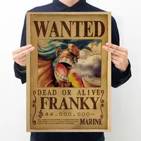 Luffy Wanted Series Cartoon Placard
