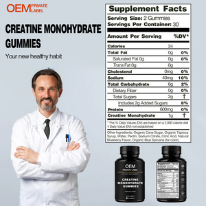 Monofilamento de creatina para hombres y mujeres, suplemento de construcción muscular de goma para preentrenamiento, Etiqueta Privada, OEM - Product Image 6