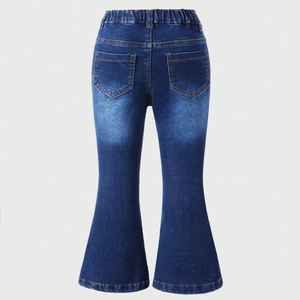 กางเกงยีนส์เด็กหญิงตัวเล็กๆกางเกงขาบานดีไซน์3Y-7Y ขากระดิ่งรูปดาว - Product Image 2