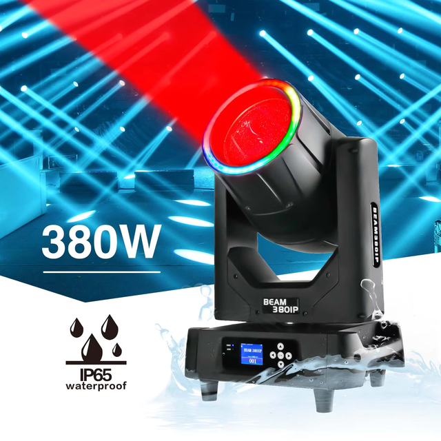 LED Stage Light IP65 380W Beam Moving Head with for Beam DMX512 Control RGB Color