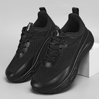 Chaussures de course respirantes en maille pour hommes, baskets légères à semelle épaisse, antidérapantes, absorbant les chocs, chaussures décontractées pour l'extérieur et le quotidien