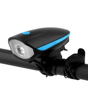 Luz Delantera <span class=keywords><strong>LED</strong></span> Impermeable <span class=keywords><strong>para</strong></span> Bicicleta con Bocina USB, Faro <span class=keywords><strong>para</strong></span> Ciclismo Nocturno en Montaña con Alarma Sonora - Product Image 1