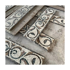 Belle tuile d'art de mosaïque de marbre personnalisée pour le revêtement de sol de motif d'art de mosaïque de décor de cours de ceinture de mur d'intérieur - Product Image 1