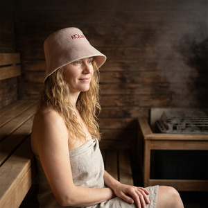 Chapeau de sauna en feutre de laine mérinos avec logo de marque personnalisable, bonnet de douche améliorant la tenue des cheveux, chapeau de sauna protecteur pour les cheveux - Product Image 5