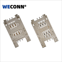 Connecteur de carte SIM à charnière WECONN WL-SIM521-06-NA1 6PIN+0 H=2.50mm, résistant aux hautes températures, personnalisable, connecteur de carte TF