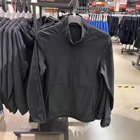 Veste d'extérieur tissée légère et respirante pour homme, style décontracté chic, avec logo frontal et col montant
