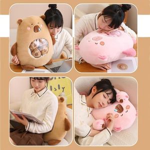 Capybara Plushie Doll Pillow Super Soft 6 Cute Baby Capybara Animales de peluche Juguete marrón para niños y niñas Bolsa de aperitivos incluida - Product Image 4