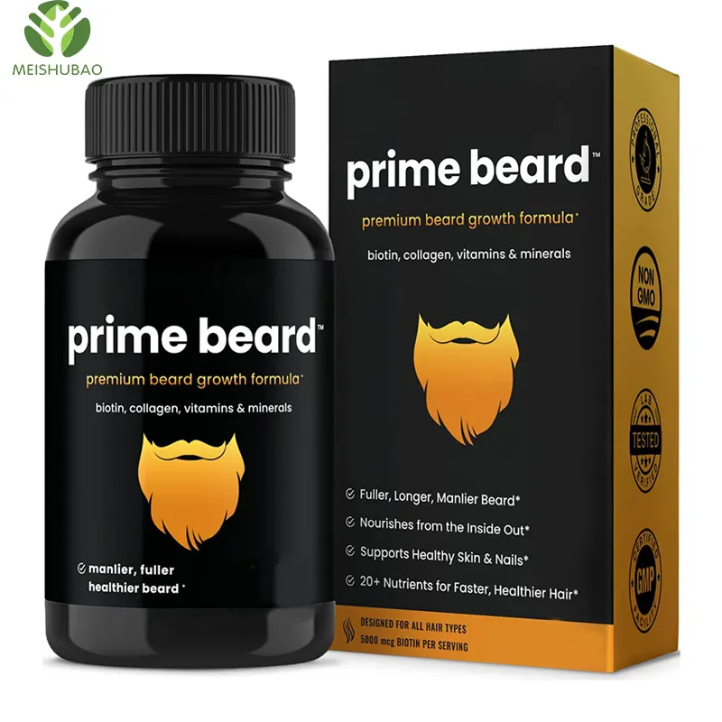 Collagen Beard Growth Gummies Vegan Gummy Beard Supplement for Growing Thicker  Manlier Beards and Mustache Hair Faster