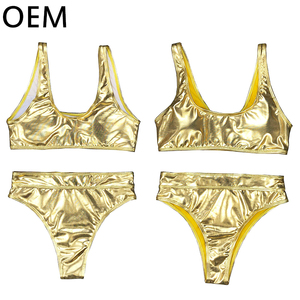 Personnalisé Plage Sexy Métallique Bikini Ensemble Paillettes Deux Pièces Push Up <span class=keywords><strong>Maillot</strong></span> <span class=keywords><strong>De</strong></span> <span class=keywords><strong>Bain</strong></span> <span class=keywords><strong>Femme</strong></span> Brillant Doré Taille Haute Maillots <span class=keywords><strong>De</strong></span> <span class=keywords><strong>Bain</strong></span> Femmes Sexy - Product Image 6