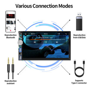 วิทยุติดรถยนต์ GRANDnavi MP5 แบบ 2din ขนาด 7 นิ้ว รองรับการโทรผ่านบลูทูธ CarPlay และ Android <span class=keywords><strong>Auto</strong></span> พร้อม FM USB AUX และกล้องมองหลัง สำหรับรถยนต์ทุกรุ่น - Product Image 6