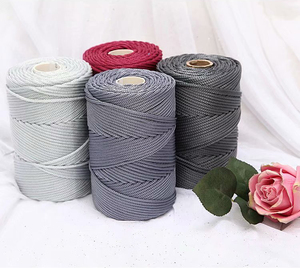Fil Tressé Creux Fantaisie <span class=keywords><strong>en</strong></span> PP 3mm 240g pour Crochet, Corde Légère, Fil Glacé, Idéal pour Bricolage Chapeau d'Été et Coussin Fait Main - Product Image 3