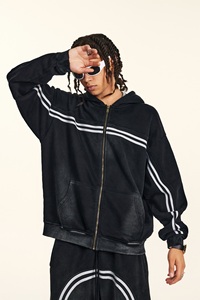 Sweat à capuche unisexe épais et lourd en molleton avec logo personnalisé en relief, idéal pour l'hiver, vente en gros - Product Image 3