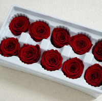 Gedroogde rozen P-3, 3-4cm hartvormig, aanpasbare kleuren, kerst- en bruiloftdecoratie, boeket, cadeauverpakking
