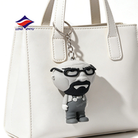 Porte-clés personnalisés LZY en PVC 3D, figurines mignonnes en caoutchouc et silicone, porte-clés souple en PVC avec logo, 20 ans d'expérience en usine