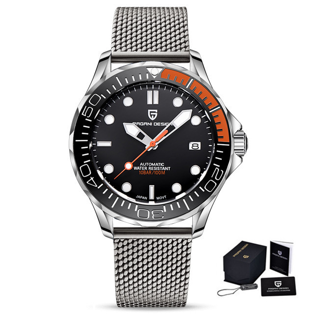 Black Orange mesh band