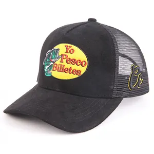 All'ingrosso ricamo patch gorras logo personalizzato 5 pannelli animali cappelli da camionista in rete cappellini da baseball