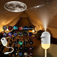 Nueva Lámpara Proyectora de Noche Estrellada para Decoración del Hogar, Mini Proyector LED USB Romántico con Ambiente de Galaxia, Proyección de Luna y Tierra en el Techo
