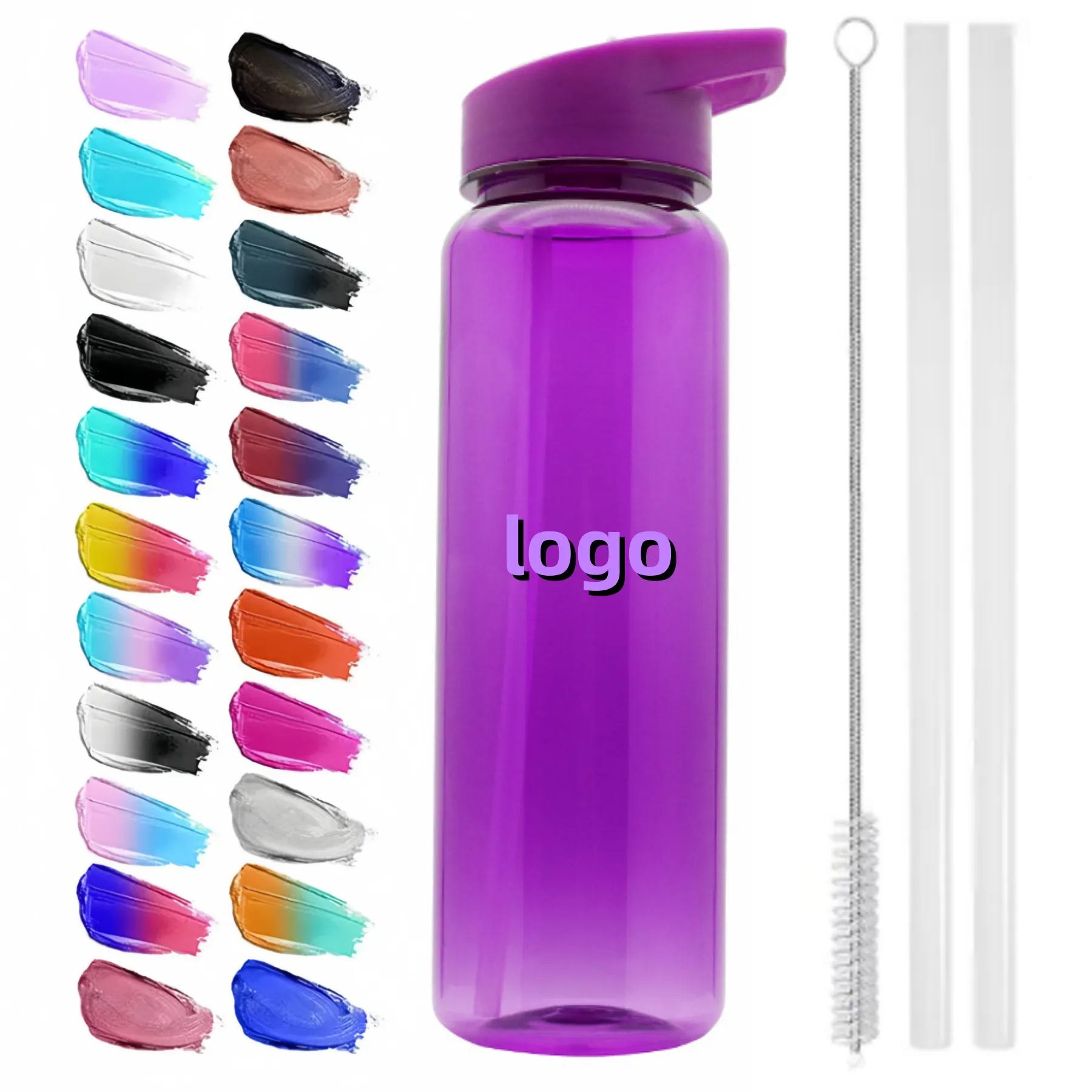 supplier New product 700ml plastic juice bottles with fold cap modern plastic yoga bottle bpa free water bottle