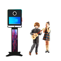 Miroir Magique 2025 pour Cabine Photo Selfie Compatible Appareil Photo Reflex, iPad et Smartphone, avec Anneaux Lumineux LED RGB, Impression Instantanée et Télécommande