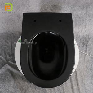 <span class=keywords><strong>WC</strong></span> <span class=keywords><strong>suspendu</strong></span> rond en porcelaine Big Fortune, noir, <span class=keywords><strong>WC</strong></span> <span class=keywords><strong>suspendu</strong></span> flottant, <span class=keywords><strong>WC</strong></span> en céramique avec siphon mural - Product Image 3