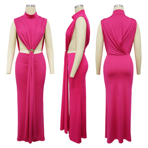 K10772 Nuevo Vestido Largo Otoñal Elástico <span class=keywords><strong>para</strong></span> Mujer con Cinturón, Vestido Maxi Elegante con Abertura Lateral, Vestido <span class=keywords><strong>de</strong></span> <span class=keywords><strong>Fiesta</strong></span> sin Espalda - Product Image 6