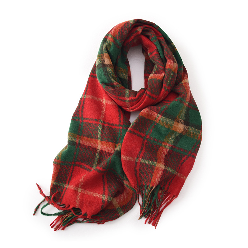 red christmas shawl