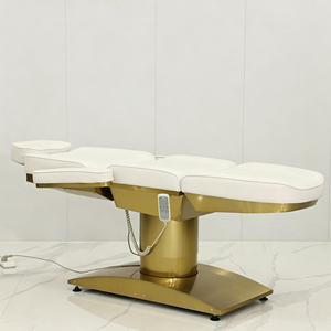 Cama de Masaje Eléctrica de Lujo Moderna para SPA y Salón, con 4 Motores, Silla Cosmética Giratoria Dorada, Cama Eléctrica de Belleza y Estética - Product Image 5