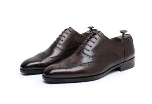 รองเท้าผ้าอ็อกซ์ฟอร์ดหุ้มข้อสำหรับผู้ชายรองเท้าสไตล์อังกฤษแบบเป็นทางการรองเท้างานแต่งงานหนังแกะสลักความสูงที่เพิ่มขึ้นระดับไฮเอนด์ - Product Image 5