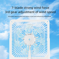 Ventilateur de bureau personnel pliable AntarcChill à 180 degrés, 5 vitesses réglables, fonctionnant sur batterie, rechargeable, portable, petit ventilateur