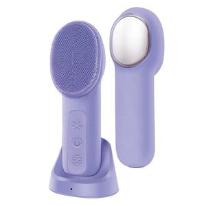 Brosse nettoyante pour le visage rechargeable et étanche, vibration ultrasonique, chaleur, nettoyage en profondeur des pores, soin de la peau, outil portable - Product Image 1