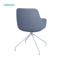Chaise populaire de réception de bureau de salon de mousse de moule de conception avec quatre jambes fixes enduites de poudre
