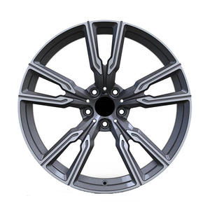 Rines de Aleación de 18 y 20 Pulgadas <span class=keywords><strong>para</strong></span> Auto, Negros con Acabado Mecanizado, 5 Radios, 5x120, 5 Birlos, <span class=keywords><strong>para</strong></span> BMW X3 X4 X5 X6 X7 M5 M Sport SUV - Product Image 2