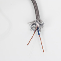 0.75mm ² 2-core x18awg lustre DIY fil tressé cordon d'alimentation 024 Gris blanc