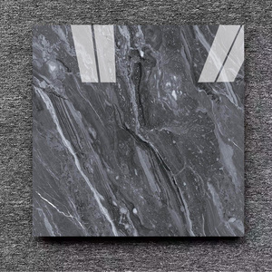 Baldosas para Piso de Interior Resistentes a las Manchas, Carreaux para el Suelo de <span class=keywords><strong>la</strong></span> Casa, 60x60, Gris Oscuro, Mármol Brillante, para Salas de Estar - Product Image 6