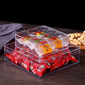 PS hình vuông Cookie bao bì hộp thực phẩm hộp Snack, hộp trong suốt hạnh phúc hộp kẹo hộp nhựa trong suốt - Product Image 5