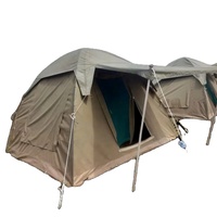 Tente de camping familiale de style safari pour 6 personnes, en gros, Afrique du Sud, portable et facile à installer, grande tente en toile