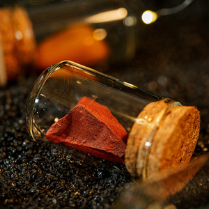 Musée naturel dans la bouteille 25 sortes de spécimens minéraux bruts en cristal naturel Ornements de table Collection de minerai d'améthyste - Product Image 5