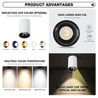 Conception moderne en aluminium en gros d'angle de faisceau vers le bas Downlight LED SMD COB monté en surface