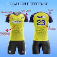Nouveau modèle en gros, dernier design, maillot de football tendance, vêtements de sport sublimés, uniforme de football à col en V avec logo Z259018
