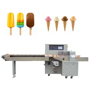 WB-250 tam otomatik yatay sarma dondurma lolly popsicle ekmek paketleme makinesi