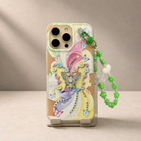 Coque de téléphone portable pour femme style Ins, mignonne, anti-chute, antichoc, en TPU+PC avec chaîne pour Huawei Honor X6E X9B X6C Magic6 LITE
